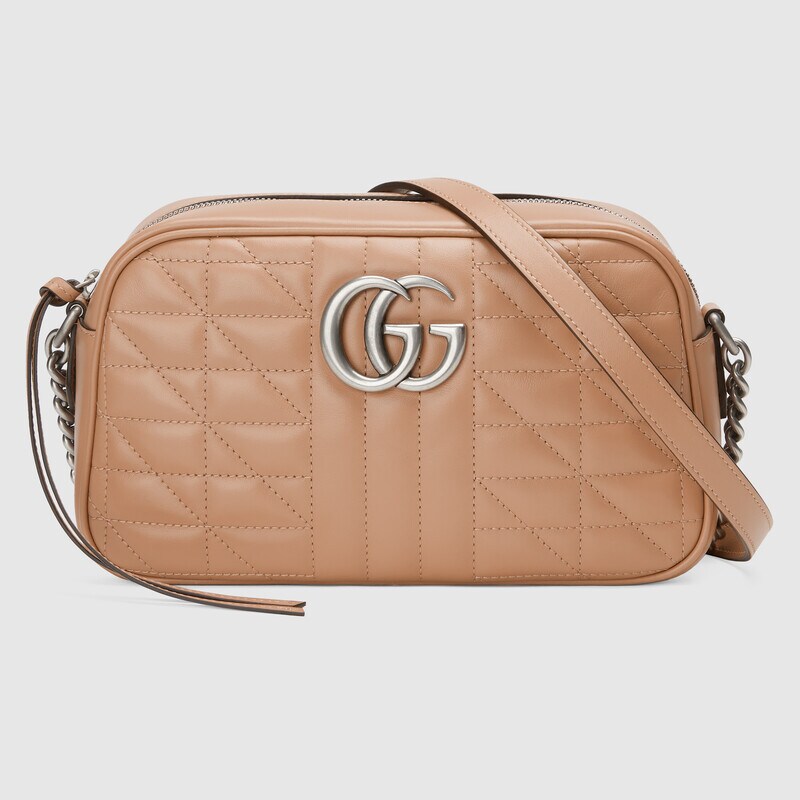 Gucci GG Marmont Small Matelasse Shoulder Bag 447632 Rose beige